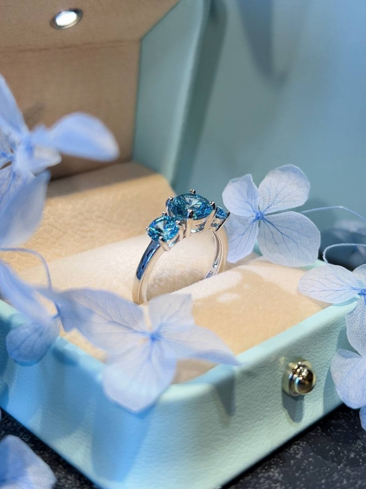 Mavi Taşlı Yüzük