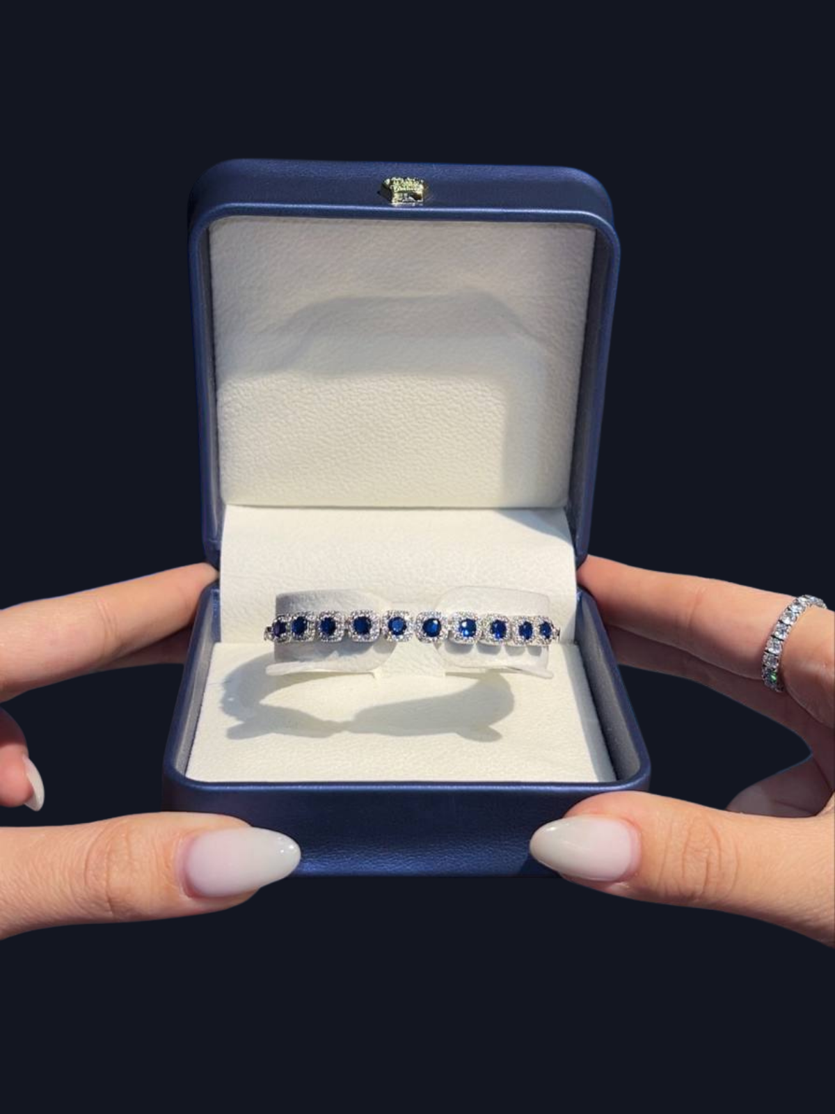 Lacivert Safir Taşlı Bileklik