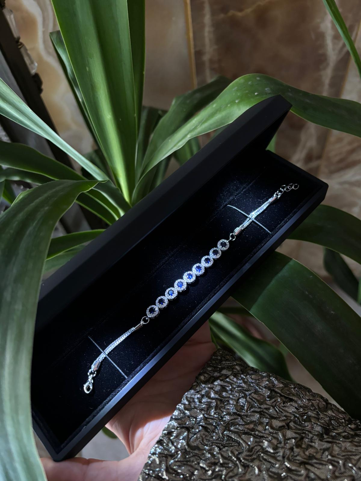 Lacivert Safir Taşlı Bileklik