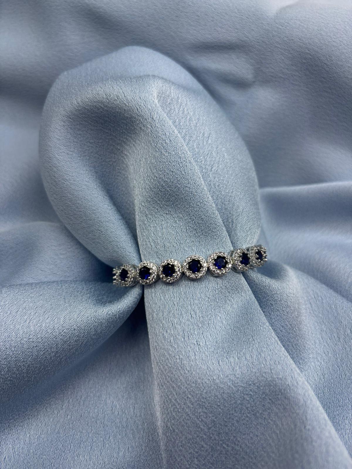 Lacivert Safir Taşlı Bileklik