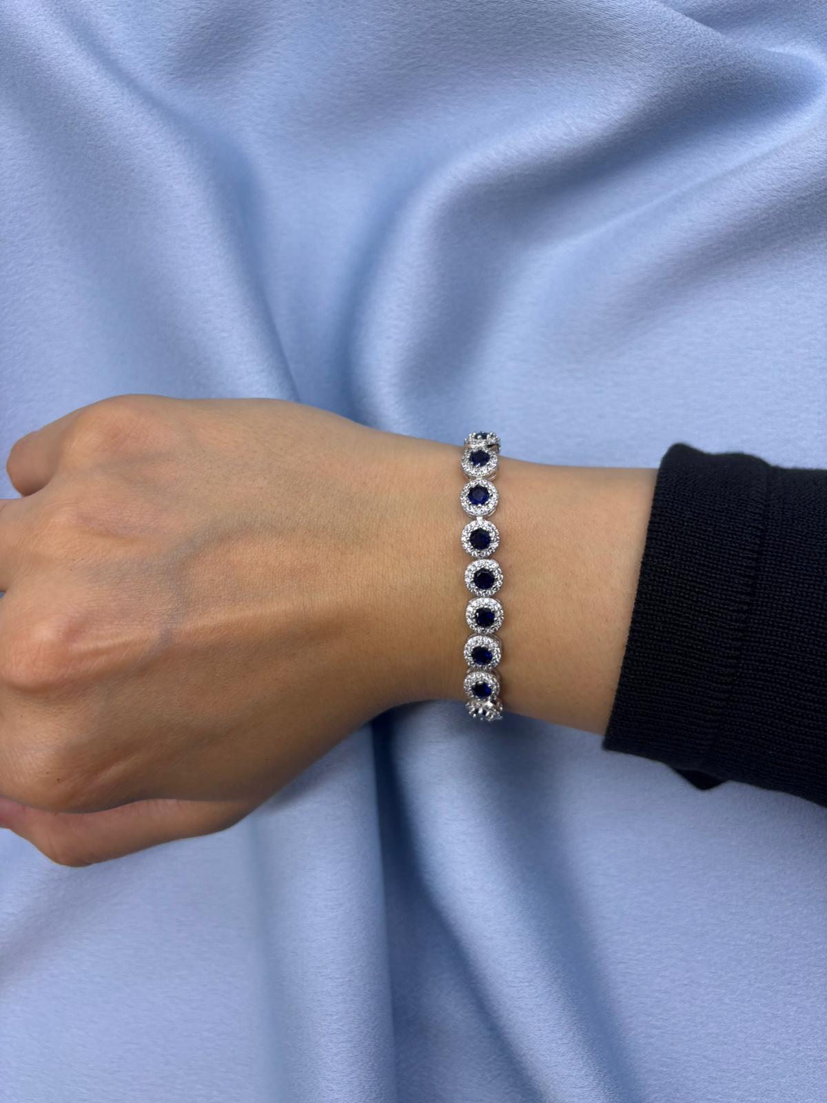 Lacivert Safir Taşlı Bileklik
