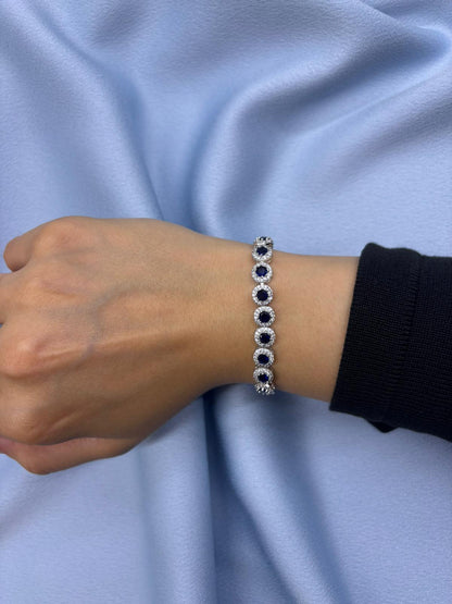 Lacivert Safir Taşlı Bileklik