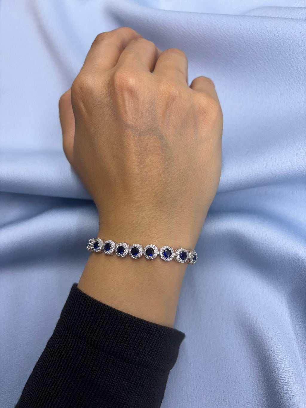 Lacivert Safir Taşlı Bileklik