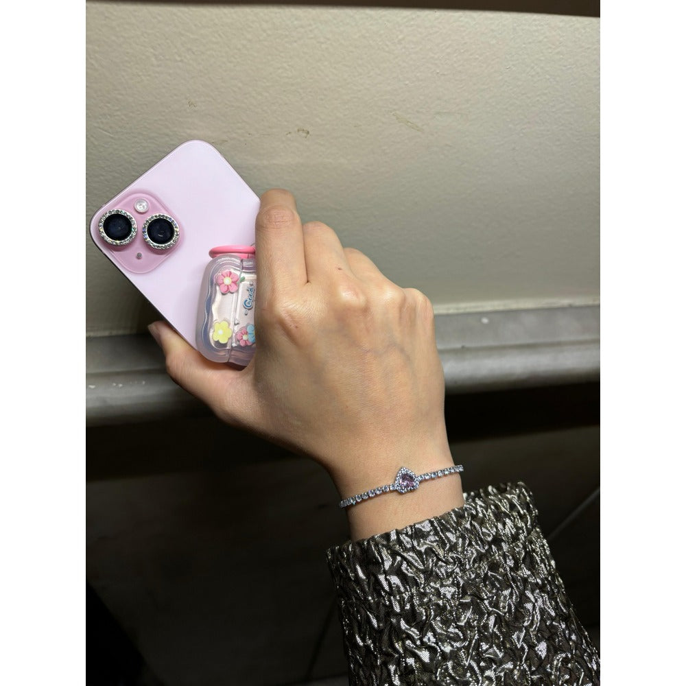 Işıklı Kutulu Pembe Kalpli Bileklik