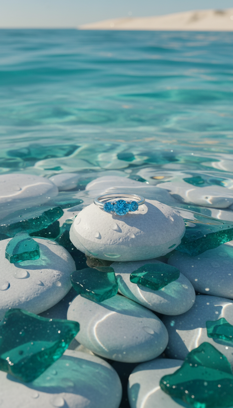 Mavi Taşlı Yüzük (Ayarlanabilir)